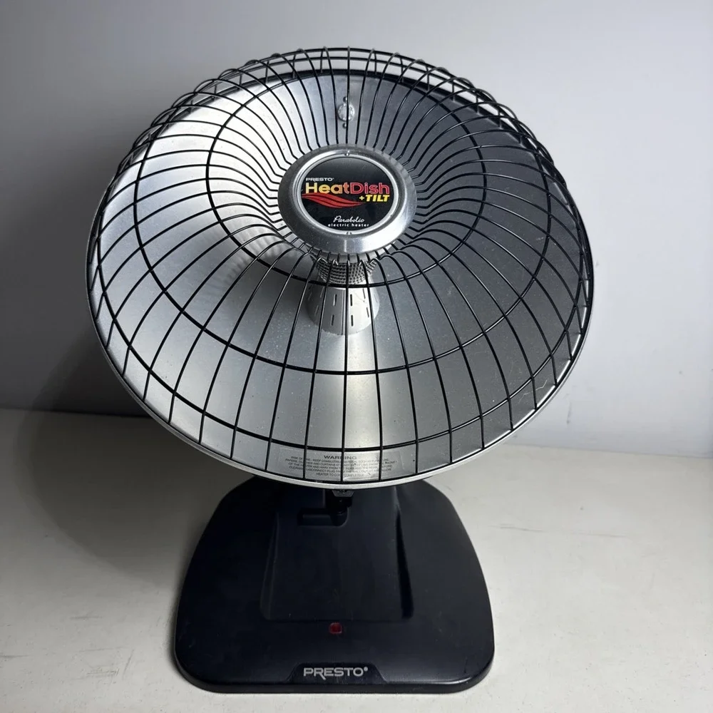 Presto HeatDish Plus Tilt Parabolic Electric Heater Model 0792801 TESTED Works